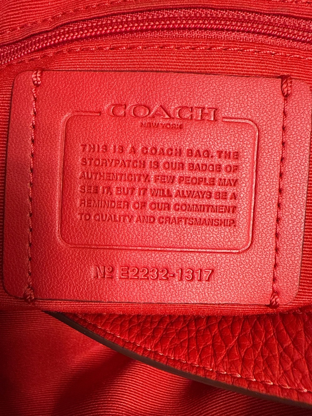 COACH REMI PEBBLED LEATHER SATCHEL - Picture 5 of 5